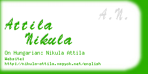 attila nikula business card